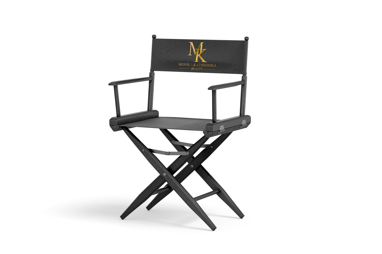 Krzesło z logo MK Beauty